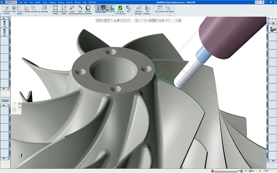 GibbsCAM 2026 enhances multiblade machining with advanced edge finishing, expanded tool options, and optimized feed control for greater efficiency.